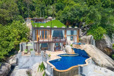 Presidential Pool Suite met privézwembad en zeezicht — Panviman Resort Koh Phangan